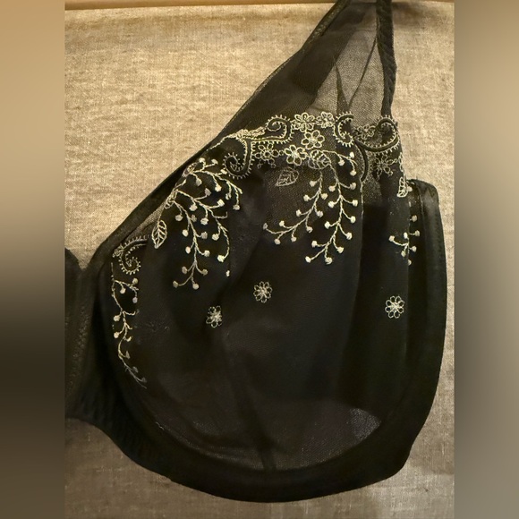 38G SIMONE PERLE Delice Full Coverage Lace Bra Black - Picture 3 of 3
